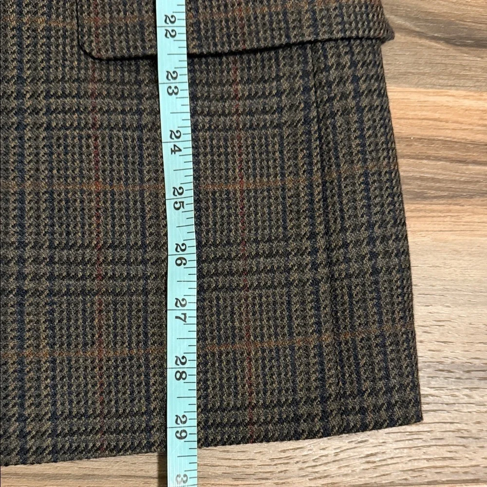 Brooks Brothers Mens Wool Silk Lined Gray Plaid Blazer 42R Office Business